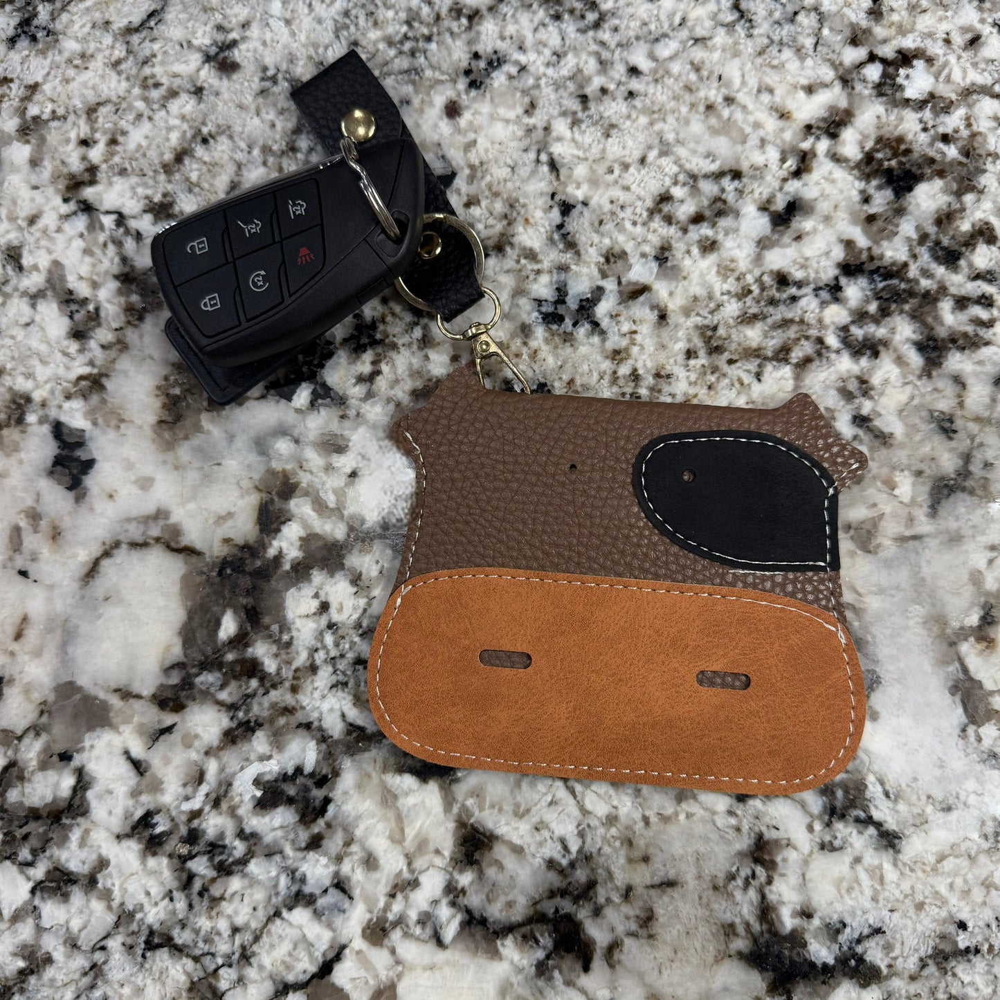 Cow Design Key Chain Wallet
