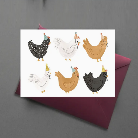 Chicken Themed Birthday Card