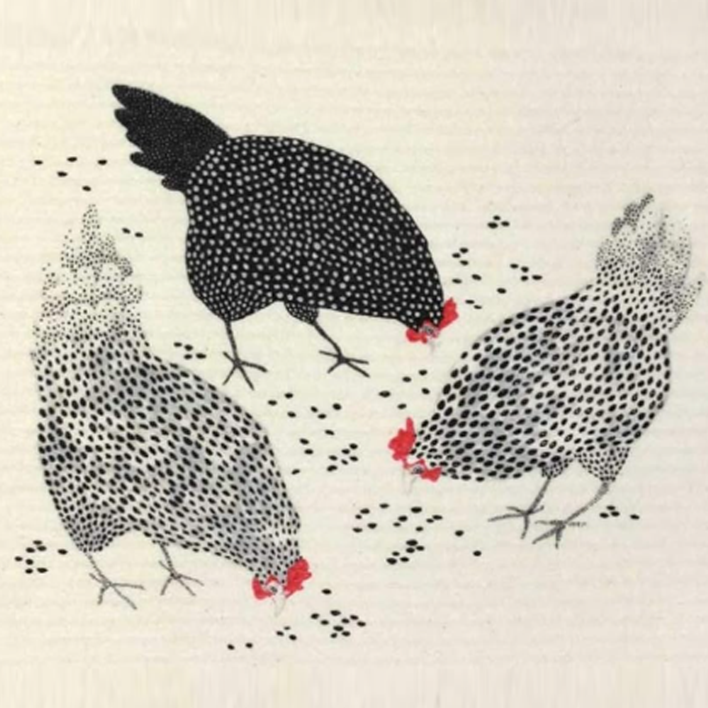 Happy Chickens Swedish Dishcloth