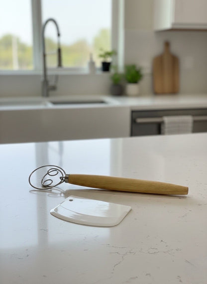 Dough Whisk & Bowl Scraper Set