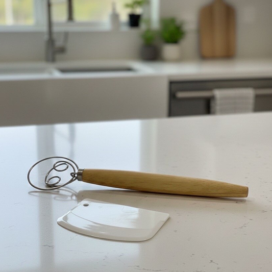 Dough Whisk & Bowl Scraper Set