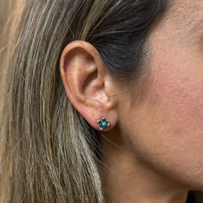 Mini Floral Turquoise Earrings