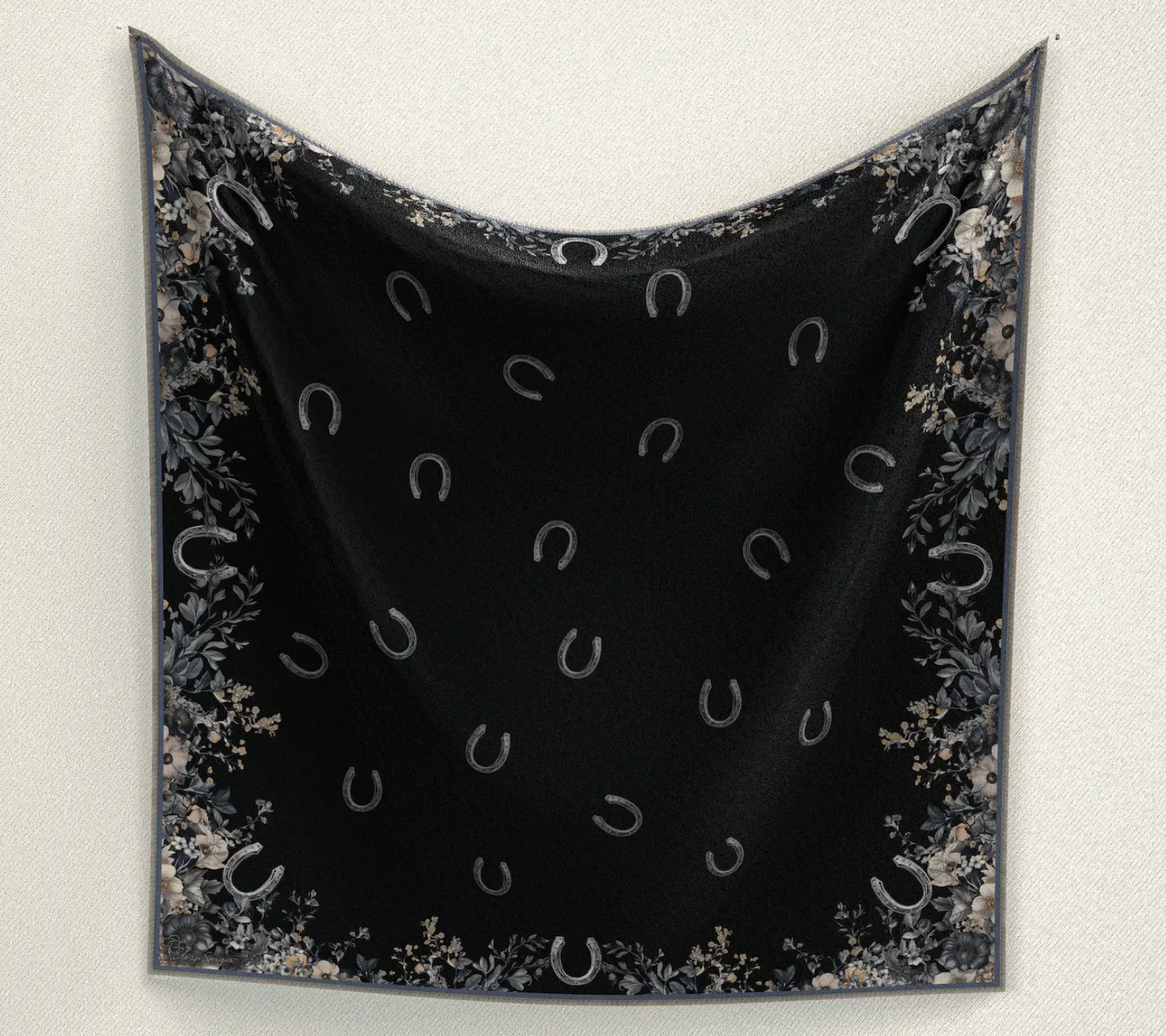 Horseshoe and Blossoms Wild Rag