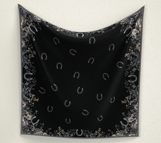 Horseshoe and Blossoms Wild Rag