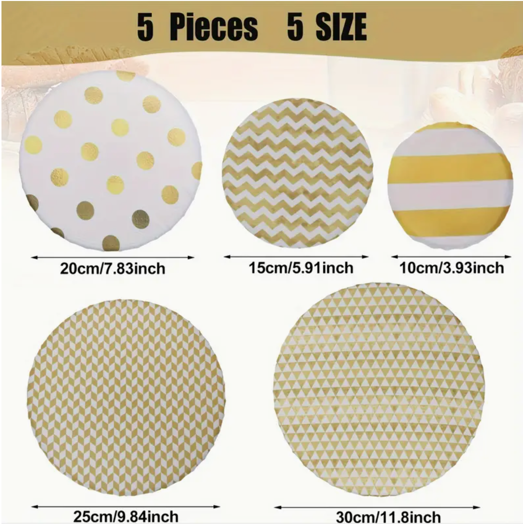 5 Piece Reusable Bowl Covers